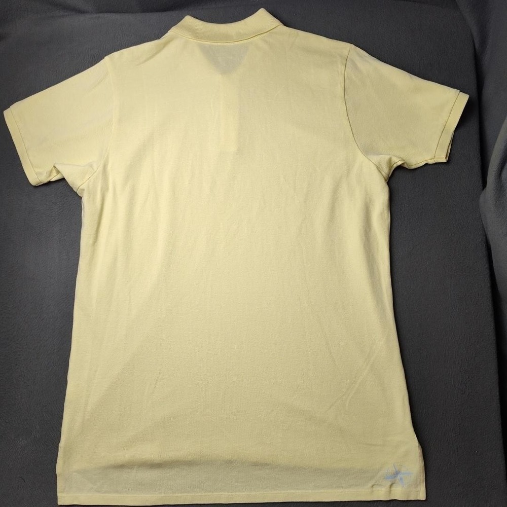 B. Draddy Polo Shirt Mens Large Yellow Pima Cotton Stretch Golf Crest Logo Patch - Picture 6 of 11